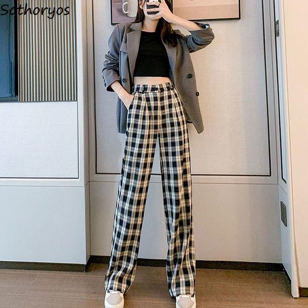 casual pants women plaid high waist loose ulzzang leisure all-match teens streetwear button summer thin students vintage women's & capr, Black;white
casual pants women plaid high waist loose ulzzang leisure all-match teens streetwear button summer thin students vintage women's & capr, Black;white