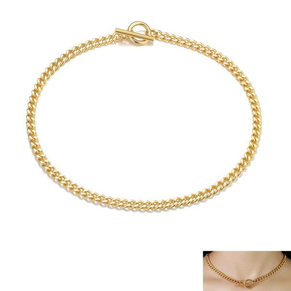chokers 6mm golden stainless steel chain necklace for women fashion clavicle jewelry accessories, Golden;silver
chokers 6mm golden stainless steel chain necklace for women fashion clavicle jewelry accessories, Golden;silver