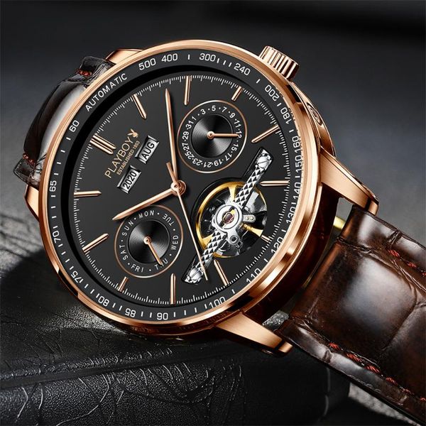 mens watches hollow tourbillon watch waterproof fashion skeleton automatic mechanical wristwatch for men wristwatches, Slivery;brown
mens watches hollow tourbillon watch waterproof fashion skeleton automatic mechanical wristwatch for men wristwatches, Slivery;brown