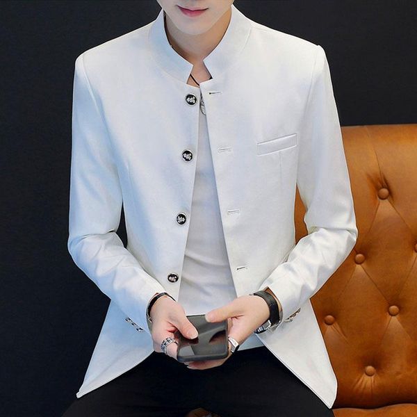 men's suits & blazers stand collar men casual blazer chinese style slim fit tunic suit jacket 2021 autumn spring male outerwear white /, White;black
men's suits & blazers stand collar men casual blazer chinese style slim fit tunic suit jacket 2021 autumn spring male outerwear white /, White;black