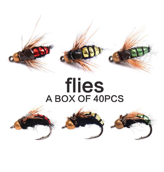 40pcs/boxfly fishing flies kit hook fly tying fishing lure kit dry flies hooks feather wing artificial bait lures set
40pcs/boxfly fishing flies kit hook fly tying fishing lure kit dry flies hooks feather wing artificial bait lures set