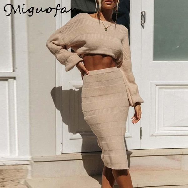 women's tracksuits miguofan chic knitted 2 pieces set women pullovers sweater crop and skirts bodycon lady suits sets 2021 winter, Gray
women's tracksuits miguofan chic knitted 2 pieces set women pullovers sweater crop and skirts bodycon lady suits sets 2021 winter, Gray