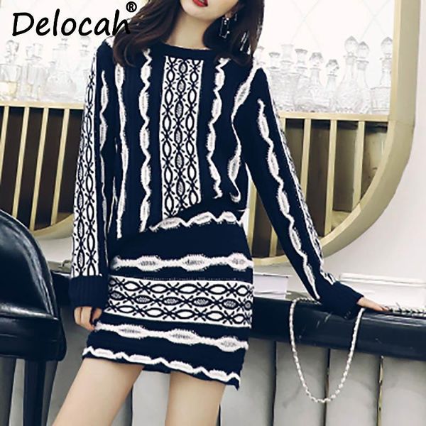 delocah 2021 autumn women set runway fashion designer long sleeve printed loose sweater slim mini skirt two pieces lady suit women's pi, White
delocah 2021 autumn women set runway fashion designer long sleeve printed loose sweater slim mini skirt two pieces lady suit women's pi, White