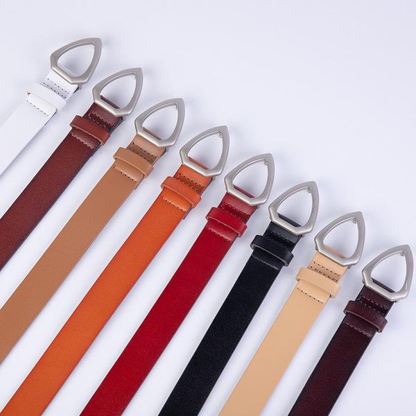 belts triangle buckle belt all-match women's leather cow two-layer ladies heart-shaped, Black;brown
belts triangle buckle belt all-match women's leather cow two-layer ladies heart-shaped, Black;brown