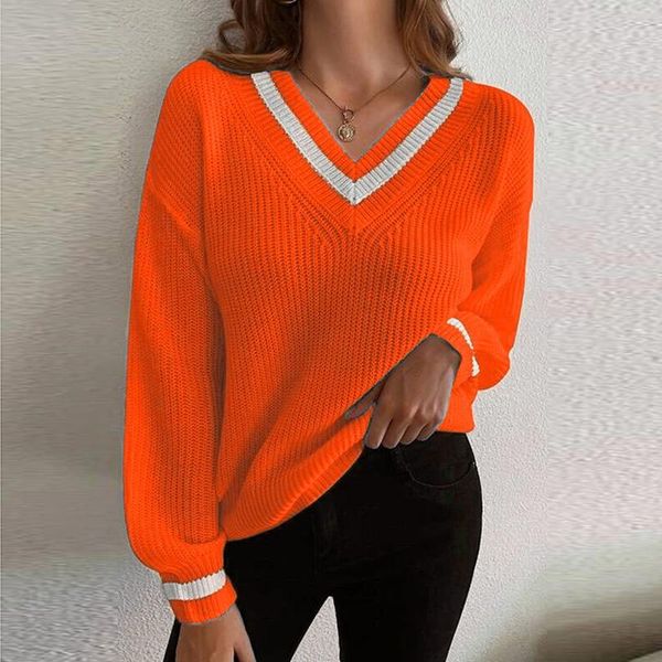 women's sweaters elegant v-neck long sleeve pullover autumn winter casual loose women sweater fashion solid patchwork mujers, White;black
women's sweaters elegant v-neck long sleeve pullover autumn winter casual loose women sweater fashion solid patchwork mujers, White;black