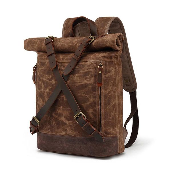 backpack casual men women backpacks oil wax canvas leather waterproof travel big daypack retro boy girl schoolbag bagpack
backpack casual men women backpacks oil wax canvas leather waterproof travel big daypack retro boy girl schoolbag bagpack