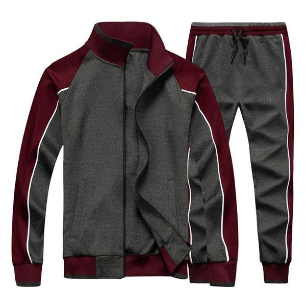 men's tracksuits casual sportswear autumn joggers tracksuit men two pieces sets stand collar jackets sweatshirt pants track suit sweats, Gray
men's tracksuits casual sportswear autumn joggers tracksuit men two pieces sets stand collar jackets sweatshirt pants track suit sweats, Gray