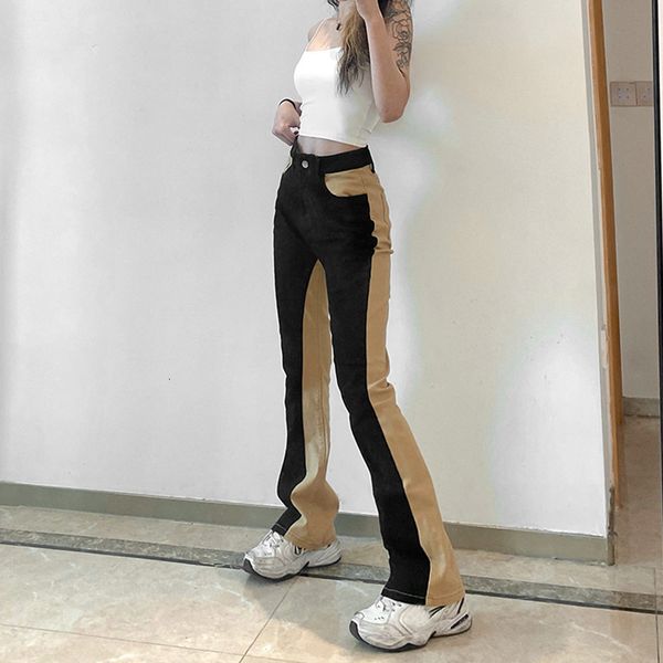 women's jeans women indie aesthetic e girl y2k high waist flare panelled pants khaki patchwork vintage 90s streetwear denim trouse, Blue
women's jeans women indie aesthetic e girl y2k high waist flare panelled pants khaki patchwork vintage 90s streetwear denim trouse, Blue