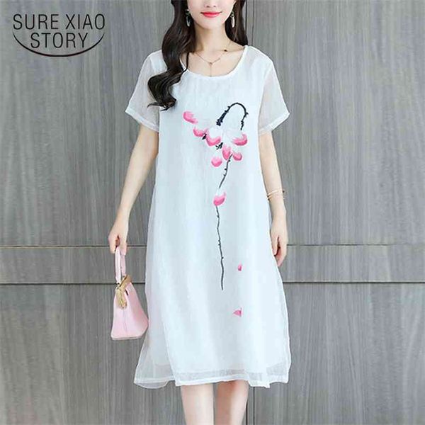 printed chiffon women dress loose plus size summer short sleeve knee length women's clothing 0273 40 210506, Black;gray
printed chiffon women dress loose plus size summer short sleeve knee length women's clothing 0273 40 210506, Black;gray