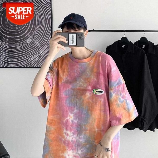 labeled tie-dye short-sleeved shirt men's plus size round neck half-sleeved t-shirt loose clothes #ap5j, White;black
labeled tie-dye short-sleeved shirt men's plus size round neck half-sleeved t-shirt loose clothes #ap5j, White;black