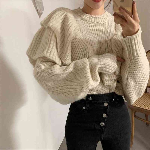 spring korean style loose women sweaters solid knitted pullovers winter warm plus size pull femme, White;black
spring korean style loose women sweaters solid knitted pullovers winter warm plus size pull femme, White;black