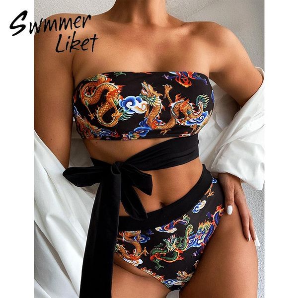 dragon bikinis 2021 mujer high waist swimwear bandeau swimsuit women off-shoulder two piece suit bandage bathing swim women's, White;black
dragon bikinis 2021 mujer high waist swimwear bandeau swimsuit women off-shoulder two piece suit bandage bathing swim women's, White;black