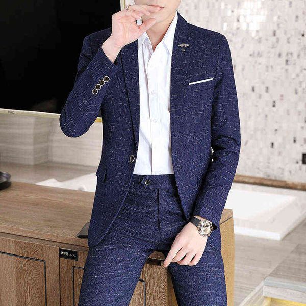 luxury men's suits blazers spring and autumn men's set korean slim fit single row one button two-piece busins suit, White;black
luxury men's suits blazers spring and autumn men's set korean slim fit single row one button two-piece busins suit, White;black