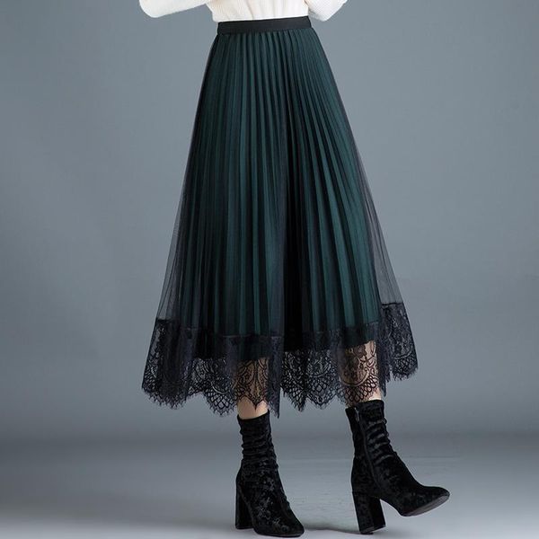 skirts women tulle double sided fashion elastic high waist mesh tutu skirt pleated long midi jupe femmle lace, Black
skirts women tulle double sided fashion elastic high waist mesh tutu skirt pleated long midi jupe femmle lace, Black