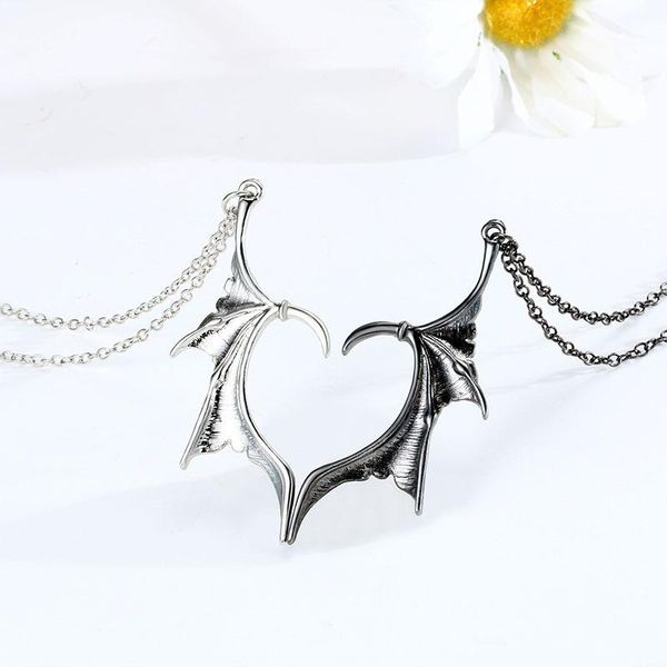 pendant necklaces 2pcs bat wing love heart magnetic long chain jewelry lover gift necklace soul splicing couple for women men, Silver
pendant necklaces 2pcs bat wing love heart magnetic long chain jewelry lover gift necklace soul splicing couple for women men, Silver