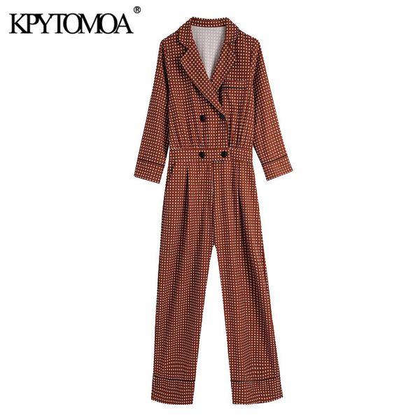 women chic fashion double breasted printed jumpsuits vintage long sleeve pockets female playsuits mujer 210416, Black;white
women chic fashion double breasted printed jumpsuits vintage long sleeve pockets female playsuits mujer 210416, Black;white