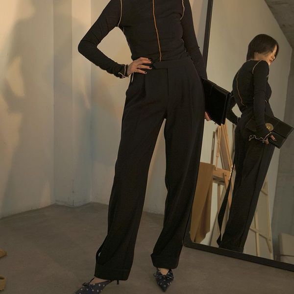 women's pants & capris original designer suit-dress 2021 autumn pattern wide leg woman directly in waist chalaza easy leisure time knic, Black;white
women's pants & capris original designer suit-dress 2021 autumn pattern wide leg woman directly in waist chalaza easy leisure time knic, Black;white