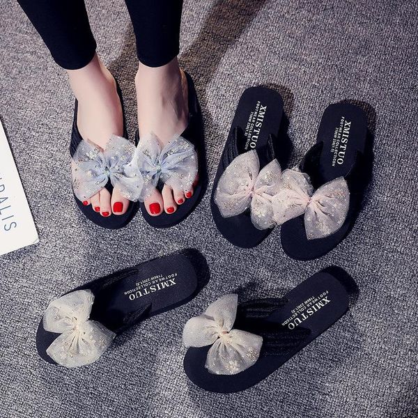 non-slip woman beach shoes lace up bowknot princess female slippers super light women flip-flops femme pantoufles, Black
non-slip woman beach shoes lace up bowknot princess female slippers super light women flip-flops femme pantoufles, Black