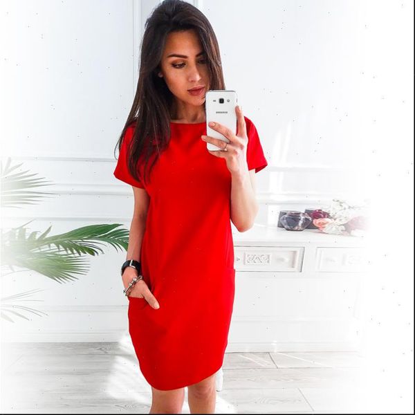 women dresses summer casual o neck short sleeve solid party dress loose straight fashion pockets elegant feminina vestidos, Black;gray
women dresses summer casual o neck short sleeve solid party dress loose straight fashion pockets elegant feminina vestidos, Black;gray