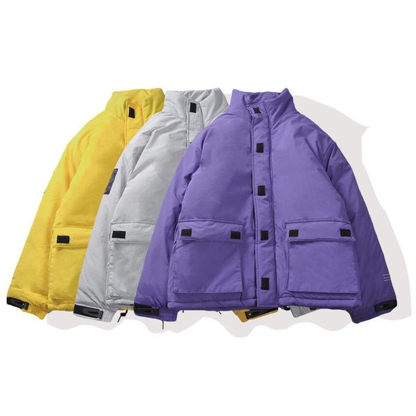 men's down & parkas 22021 winter jacket candy color workwear thickened coat loose cotton-padded couple cotton clothes, Black
men's down & parkas 22021 winter jacket candy color workwear thickened coat loose cotton-padded couple cotton clothes, Black