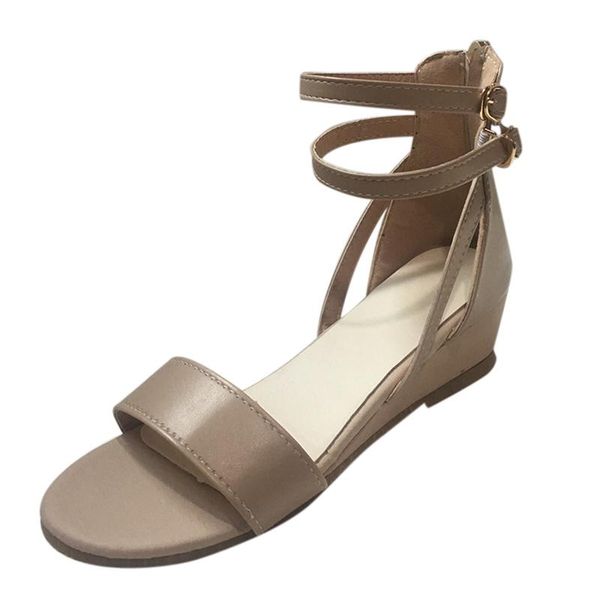 fashion wedge heel thick bottom belt buckle open toe roman sandals casual shoes summer women chaussure femme, Black
fashion wedge heel thick bottom belt buckle open toe roman sandals casual shoes summer women chaussure femme, Black