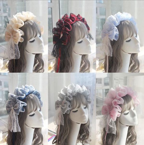 party masks japanese fairy gorgeous womne's bowknot lace ruffles hair band headwear handmade soft girl accessories with ap shell dress
party masks japanese fairy gorgeous womne's bowknot lace ruffles hair band headwear handmade soft girl accessories with ap shell dress