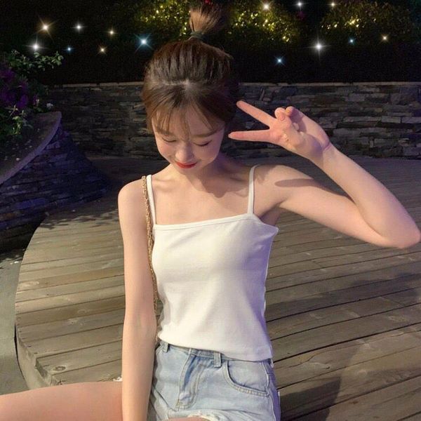 suspender vest women's summer versatile large slim black and white, with on the outside, girl's style camisoles & tanks, Black;white
suspender vest women's summer versatile large slim black and white, with on the outside, girl's style camisoles & tanks, Black;white