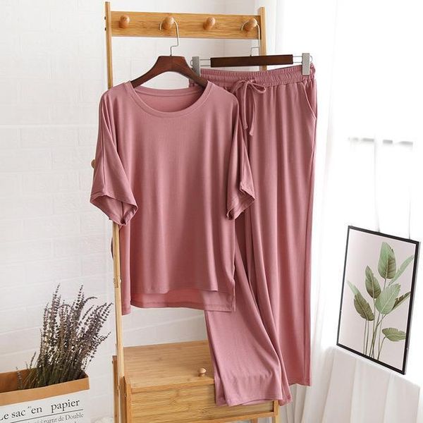 womens sleepwears plus size modal cotton pajamas set loose casual homewear suit summer home clothes ladies short sleeve pyjamas, Black;red
womens sleepwears plus size modal cotton pajamas set loose casual homewear suit summer home clothes ladies short sleeve pyjamas, Black;red
