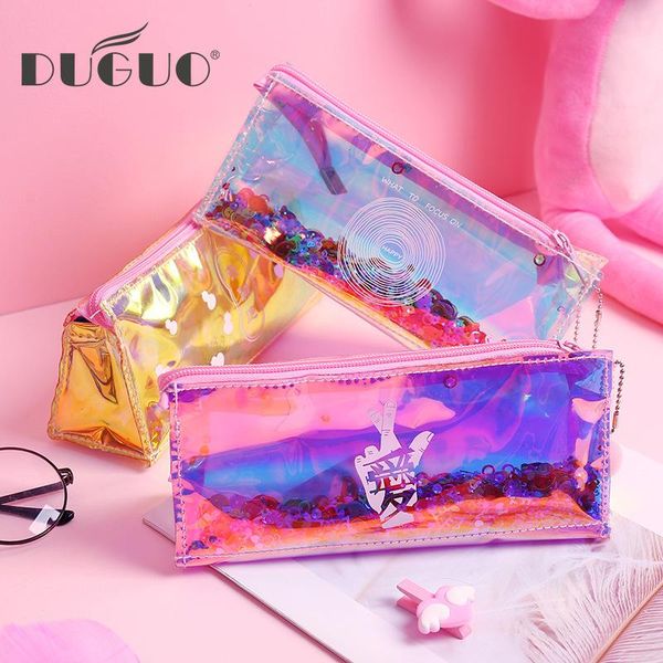 cute stationery heart laser pencil bag simple transparent flow sequin case creative student bags
cute stationery heart laser pencil bag simple transparent flow sequin case creative student bags