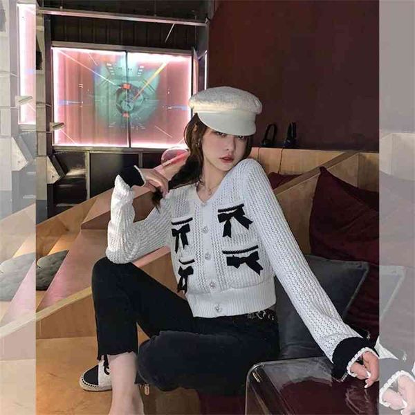 women's jackets bow princess on the run knitted cardigan korean short sweater coat in spring and summer 2021 xvd1, Black;brown
women's jackets bow princess on the run knitted cardigan korean short sweater coat in spring and summer 2021 xvd1, Black;brown