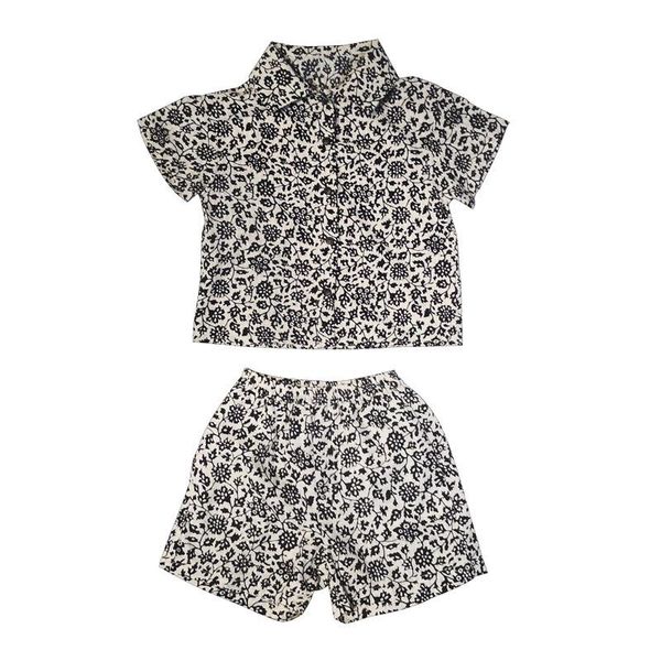 girls' summer suit korean version shirt short sleeve two piece cotton floral full print cloth casual girls clothes clothing sets, White
girls' summer suit korean version shirt short sleeve two piece cotton floral full print cloth casual girls clothes clothing sets, White