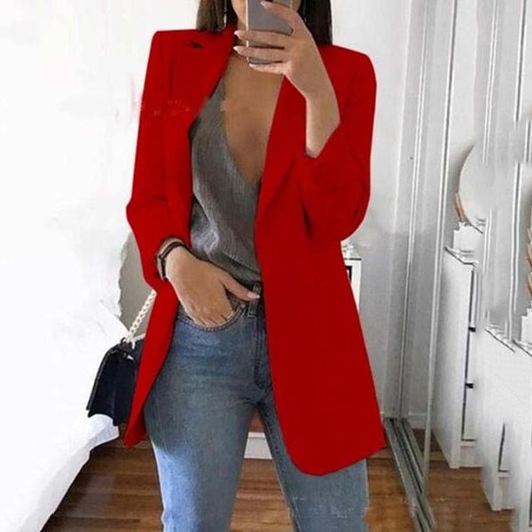 women's jackets casual mid coat lapel slim cardigan outdoor work suit open front cloak female blusas chaqueta mujer, Black;brown
women's jackets casual mid coat lapel slim cardigan outdoor work suit open front cloak female blusas chaqueta mujer, Black;brown