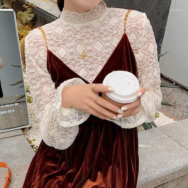 autumn winter korean women's white lace shirt blouse long sleeve solid stand collar elegant bottomed shirts blouses &
autumn winter korean women's white lace shirt blouse long sleeve solid stand collar elegant bottomed shirts blouses &