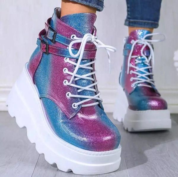 boots 2021 designer metal buckle ankle women fashion punk female high platform wedges heels shoes woman, Black
boots 2021 designer metal buckle ankle women fashion punk female high platform wedges heels shoes woman, Black