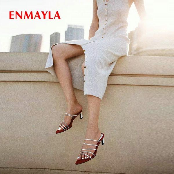 slippers enmayla luxury shoes women designers sheepskin mixed colors mature pointed toe summer outside fashion woman, Black
slippers enmayla luxury shoes women designers sheepskin mixed colors mature pointed toe summer outside fashion woman, Black