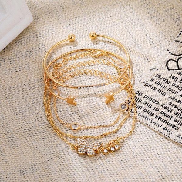 link, chain bohemian elegance open bracelets with gifts butterfly for female set piece 5 bracelet rhinestone o0a4, Black
link, chain bohemian elegance open bracelets with gifts butterfly for female set piece 5 bracelet rhinestone o0a4, Black