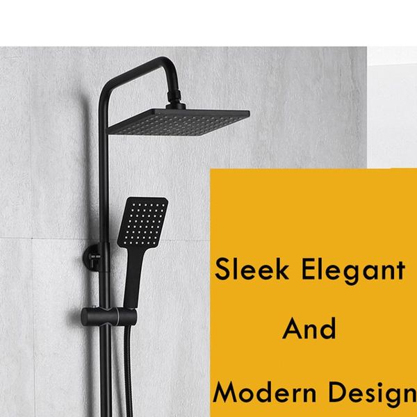 bathroom air-infused shower system multifunction rainfall head matte black faucet modern design sets
bathroom air-infused shower system multifunction rainfall head matte black faucet modern design sets