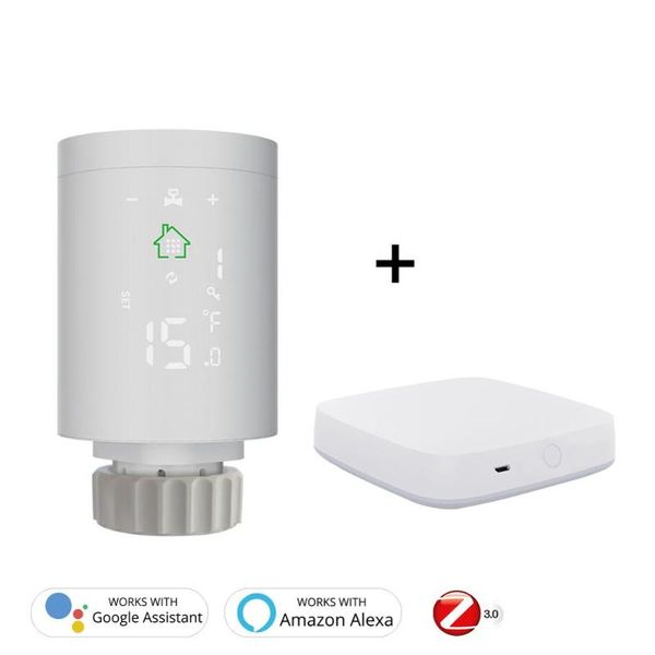 smart home control zigbee3.0 intelligent radiator actuator programmable thermostatic valve temperature controller voice via alexa
smart home control zigbee3.0 intelligent radiator actuator programmable thermostatic valve temperature controller voice via alexa