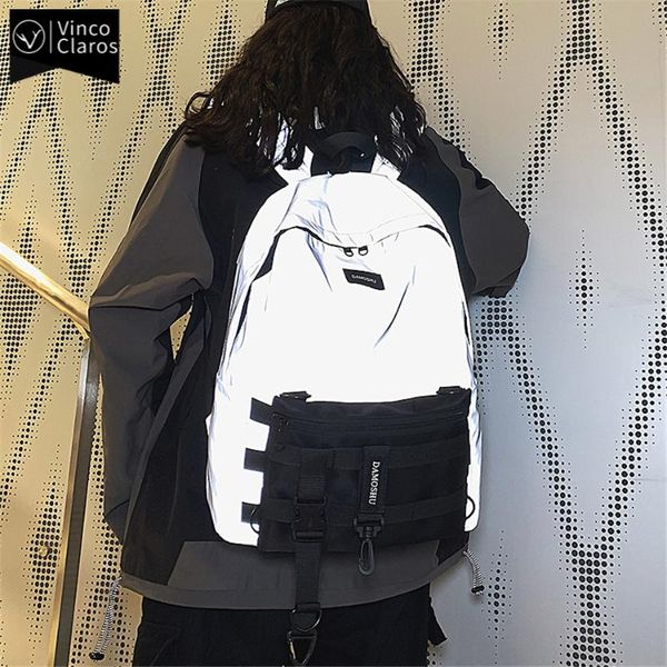 backpack cool reflection men's black waterproof nylon hip hop youth travel tactical backpacks bags for teenagers
backpack cool reflection men's black waterproof nylon hip hop youth travel tactical backpacks bags for teenagers