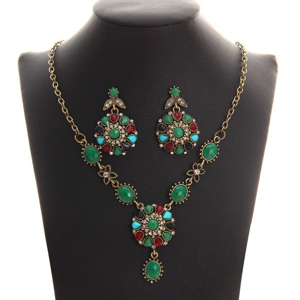 earrings & necklace zoshi vintage green flower pendant set for women statement party jewelry african sets, Silver
earrings & necklace zoshi vintage green flower pendant set for women statement party jewelry african sets, Silver