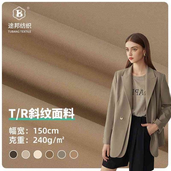 tr twill suit earth color women's spring and summer casual fashion fabric, Black;white
tr twill suit earth color women's spring and summer casual fashion fabric, Black;white