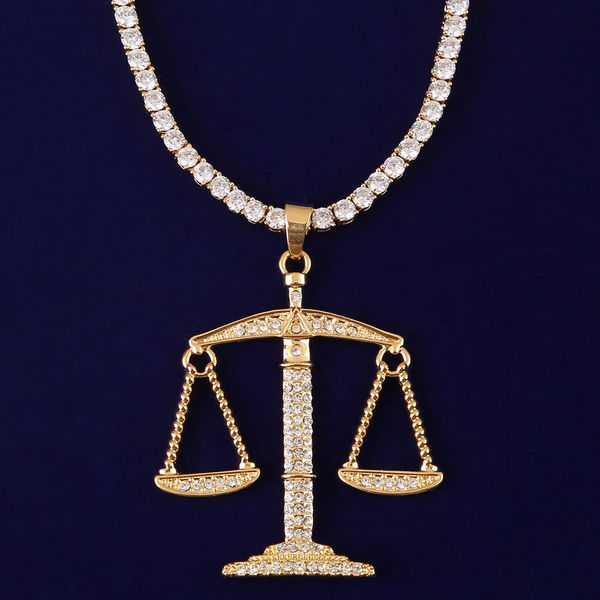 balance scales pendant with 4mm tennis chain full cubic zircon iced out men's hip hop rock jewelry gold silver color
balance scales pendant with 4mm tennis chain full cubic zircon iced out men's hip hop rock jewelry gold silver color