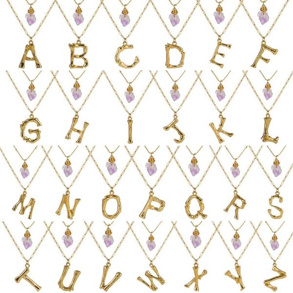 pendant necklaces 26 letter alphabet necklace with gold color big name initial nutrual stone long jewelry, Silver
pendant necklaces 26 letter alphabet necklace with gold color big name initial nutrual stone long jewelry, Silver