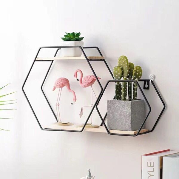 iron hexagon rack floating shelves wall mounted storage holder for bedroom living room office organizer dec other home decor
iron hexagon rack floating shelves wall mounted storage holder for bedroom living room office organizer dec other home decor