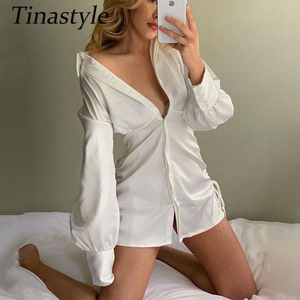 casual dresses tinastyle white puff sleeve shirt dress women turn-down collar buttons bandage bodycon short christmas, Black;gray
casual dresses tinastyle white puff sleeve shirt dress women turn-down collar buttons bandage bodycon short christmas, Black;gray
