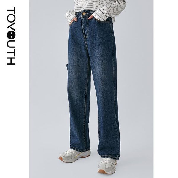 toyouth women straight leg denim jeans loose leisure high waist vintage pants women's, Blue
toyouth women straight leg denim jeans loose leisure high waist vintage pants women's, Blue