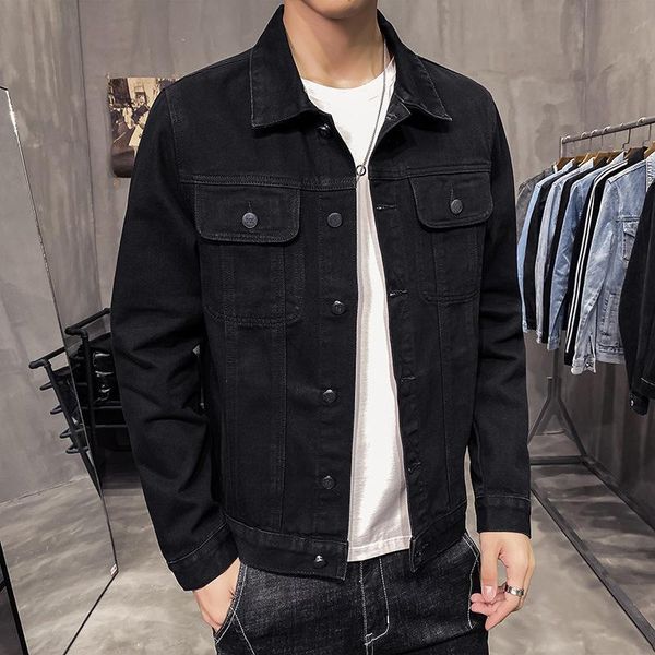 spring and autumn men's casual denim jacket korean fashion slim trendy pure color wash coat shirts, White;black
spring and autumn men's casual denim jacket korean fashion slim trendy pure color wash coat shirts, White;black