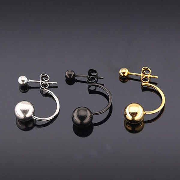 pair hip-hop round ball stainless steel stud earrings geometric earring fashion jewelry accessories, Golden;silver
pair hip-hop round ball stainless steel stud earrings geometric earring fashion jewelry accessories, Golden;silver