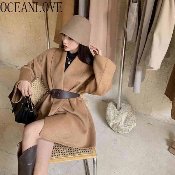 vintage elegant solid woman jackets v neck belt korean fashion mujer chaqueta thick long coat 19234 210415, Black;brown
vintage elegant solid woman jackets v neck belt korean fashion mujer chaqueta thick long coat 19234 210415, Black;brown