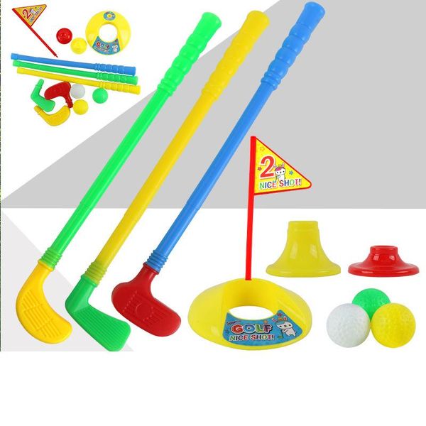 1set plastic golf toys for kids children funny sports exercise beginner mini putter club child ball training complete set of clubs
1set plastic golf toys for kids children funny sports exercise beginner mini putter club child ball training complete set of clubs
